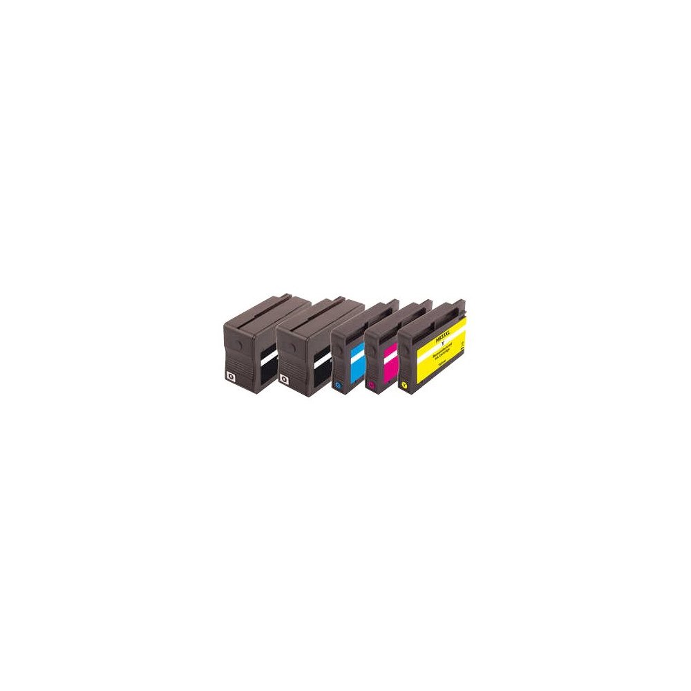Peach Peach Combi-Pack PLUS H932XL/H933XL - 5-pack - XL - svart, gul, cyan, magenta - kompatibel - återanvänd - bläckpatron (a...