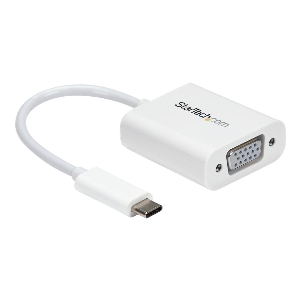 StarTech.com StarTech.com USB-C- till VGA-adapter - vit - USB/VGA-adapter - USB-C till HD-15 (VGA) - 17.5 m