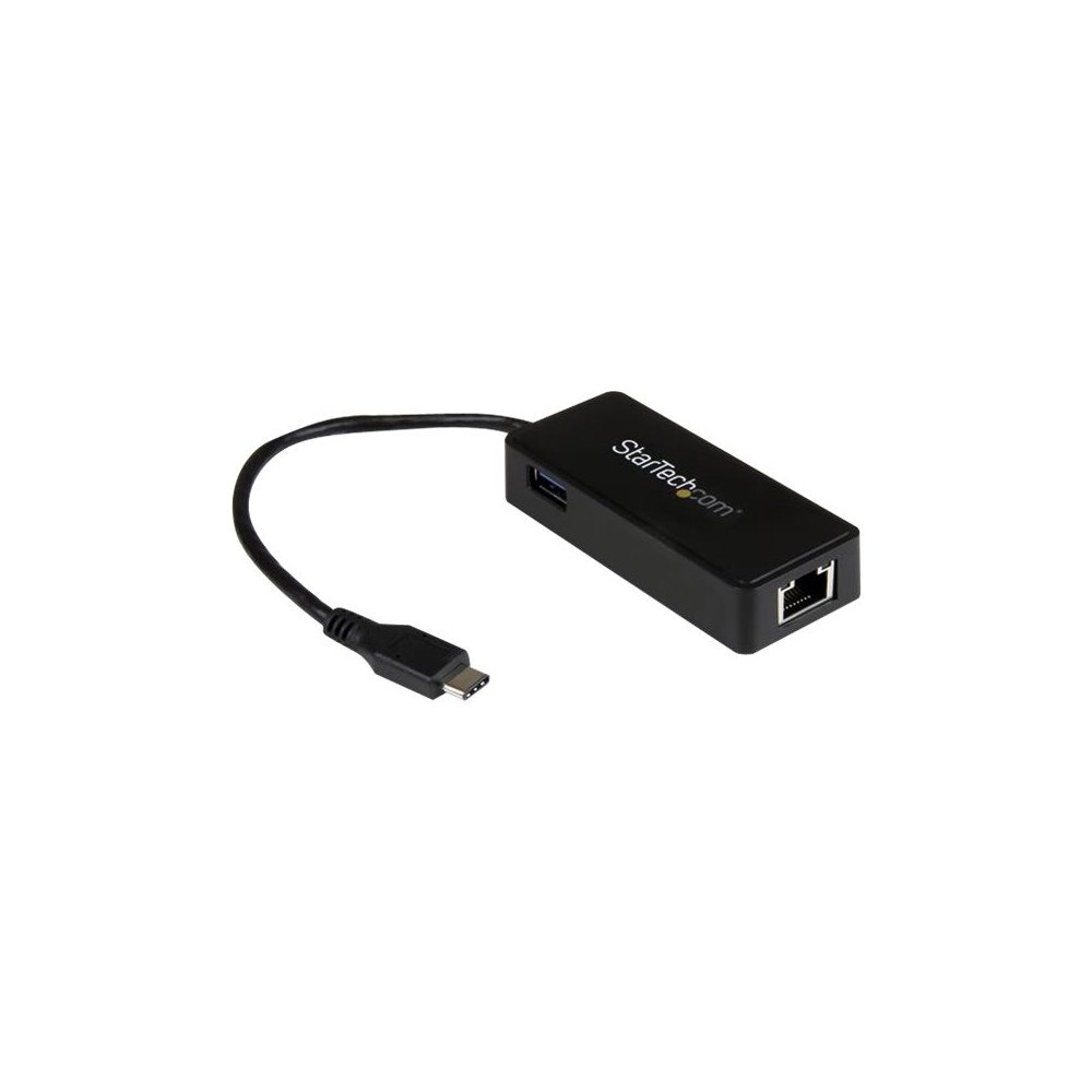 StarTech.com StarTech.com USB-C till Gigabit-nätverksadapter med extra USB-port - Svart - nätverksadapter - USB-C - Gigabit Ethernet...