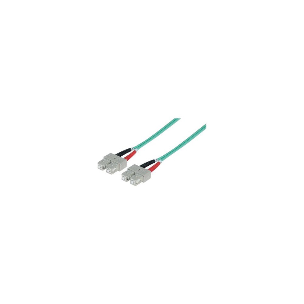 intellinet Intellinet Fiber Optic Patch Cable, OM3, SC/SC, 2m, Aqua, Duplex, Multimode, 50/125 µm, LSZH, Fibre, Lifetime Warranty,...