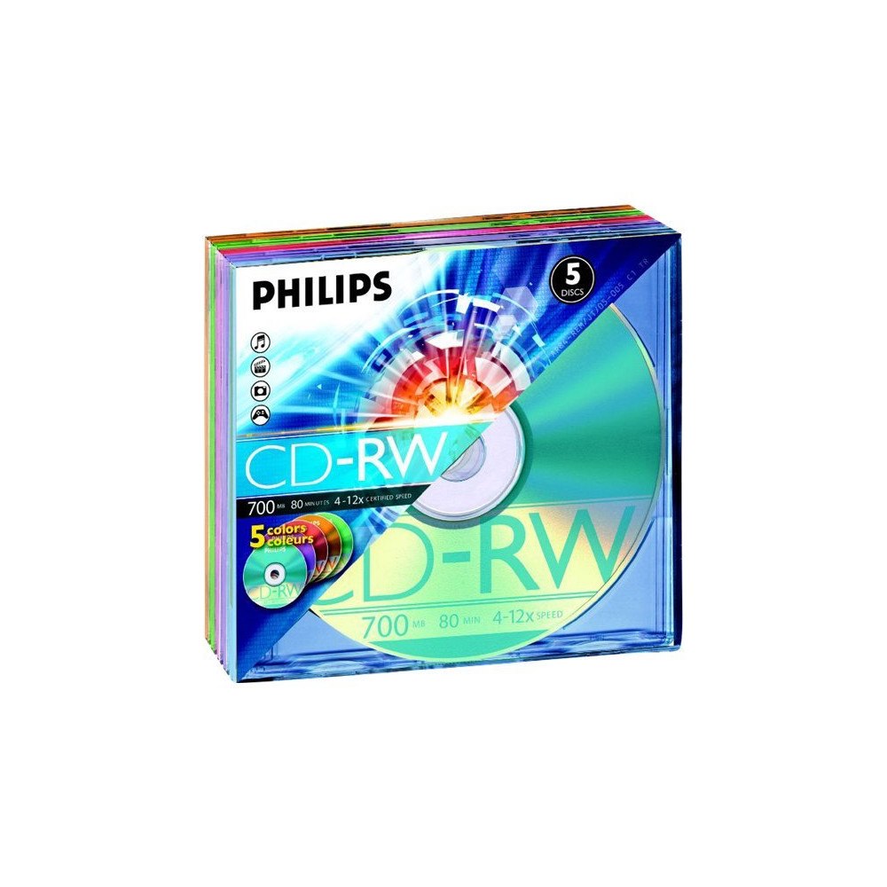Philips Philips - CD-RW x 5 - 700 MB - lagringsmedier