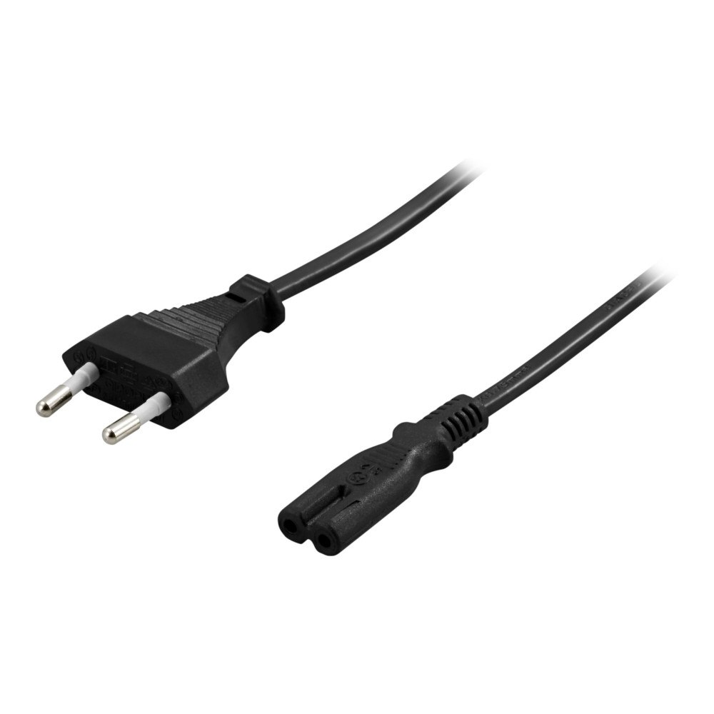 Deltaco DELTACO DEL-109AM - strömkabel - Eurokontakt till power IEC 60320 C7 - 3 m