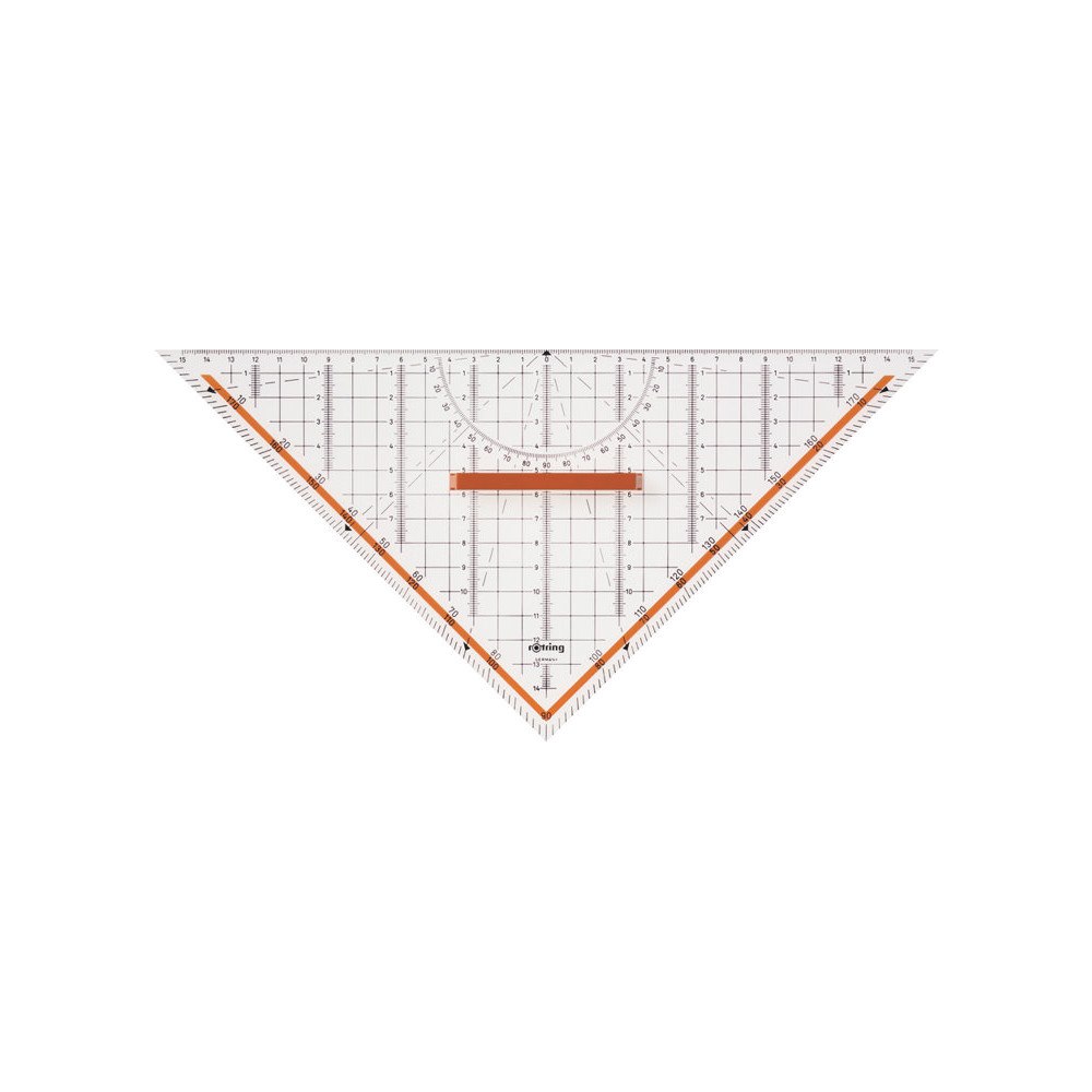 Rotring Rotring Centro Professional Set Square - triangel - 32 cm - CrystalClear - plast
