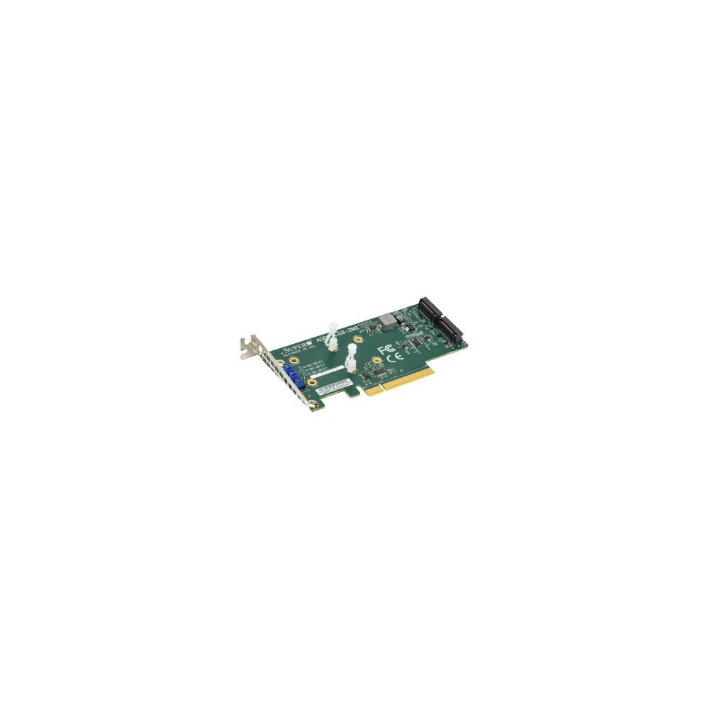 SUPER MICRO Computer Supermicro AOC-SLG3-2M2 - gränssnittsadapter - M.2 NVMe Card - PCIe 3.0 x8