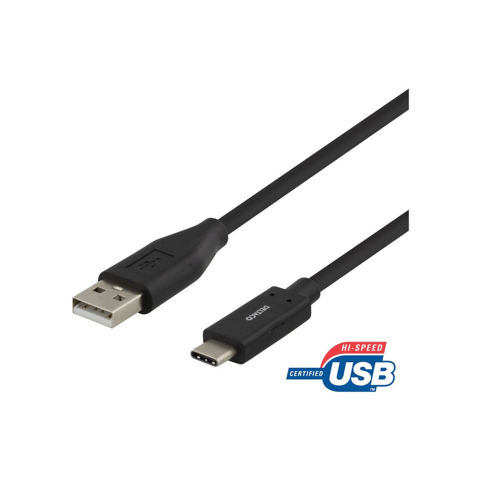 Deltaco DELTACO USBC-1004M - USB typ C-kabel - 24 pin USB-C till USB - 1 m