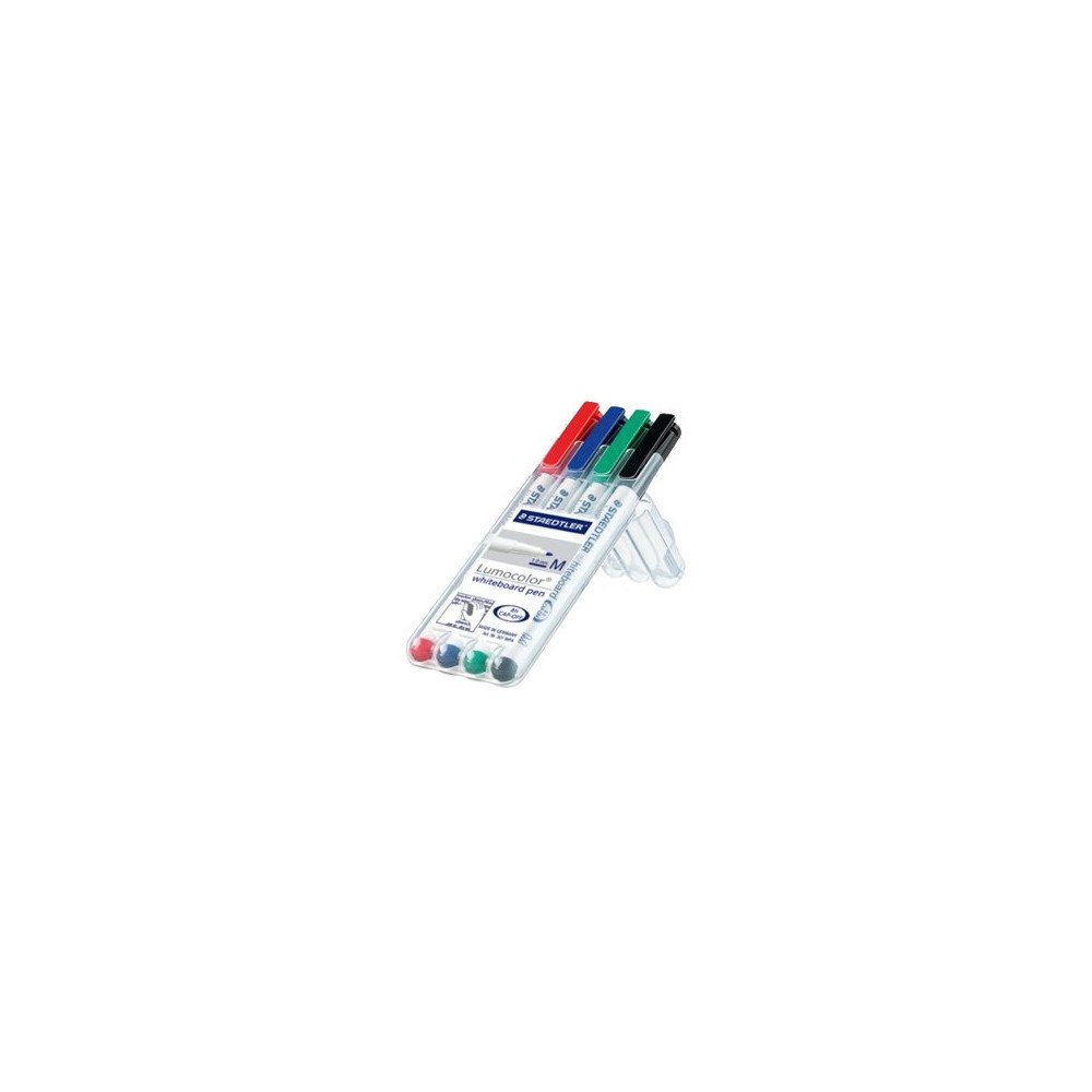 STAEDTLER STAEDTLER Lumocolor 301 - markering - svart, röd, blå, grön (paket om 4)