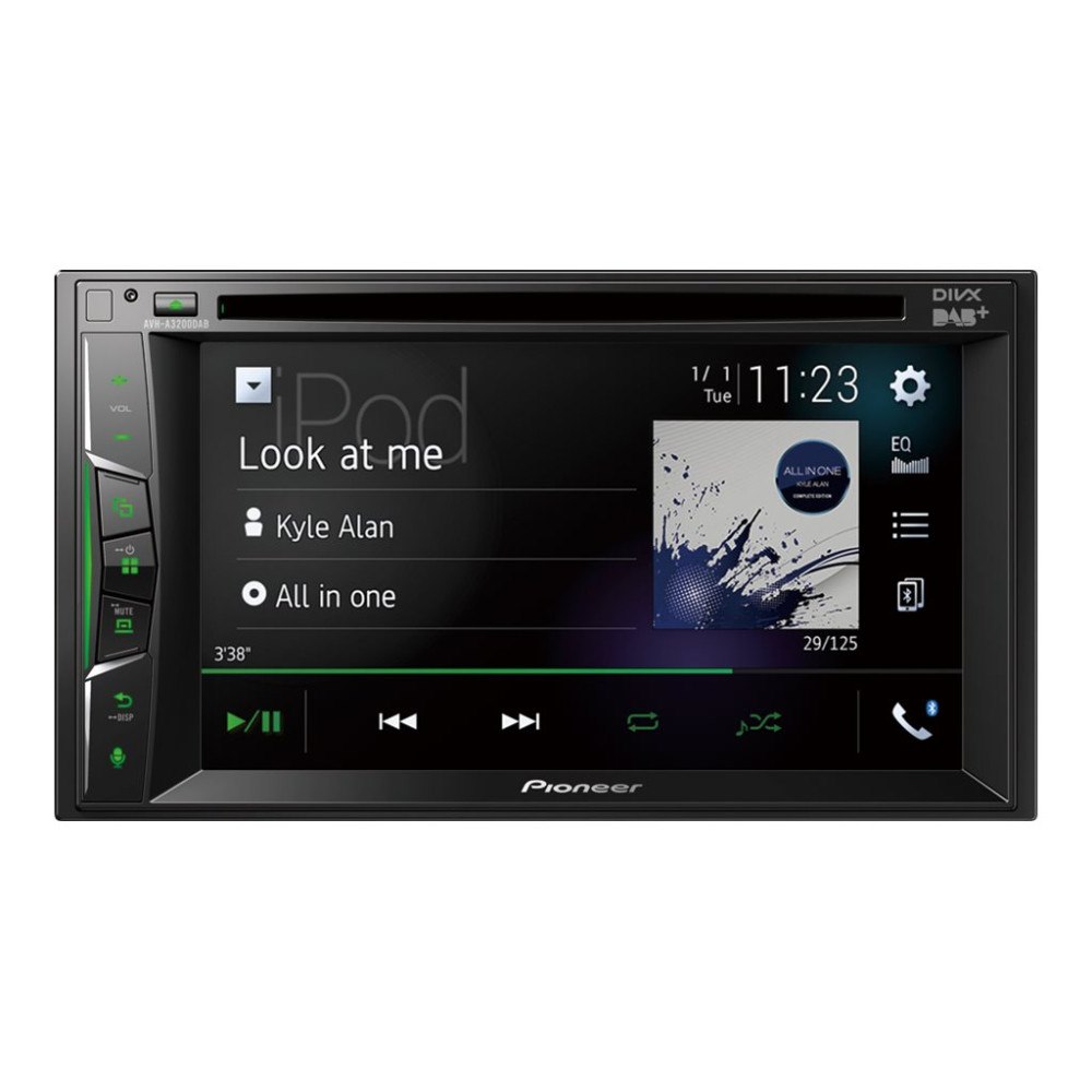 Pioneer Pioneer AVH-A3200DAB - DVD-mottagare - display 6.2" - inbyggd enhet - Dubbel-DIN