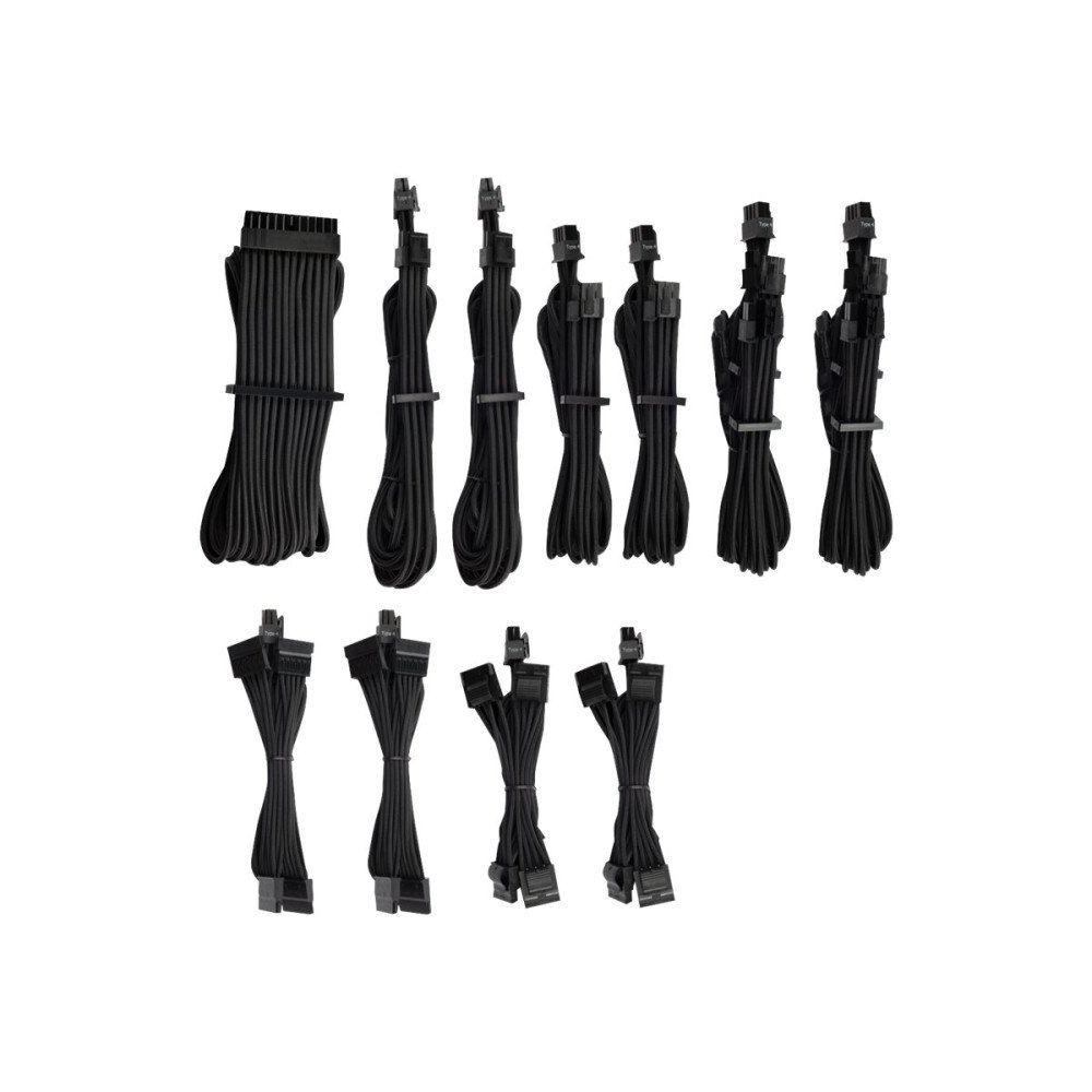 Corsair CORSAIR Premium individually sleeved pro kit (Type 4, Generation 4) - strömkabelsats - 61 cm
