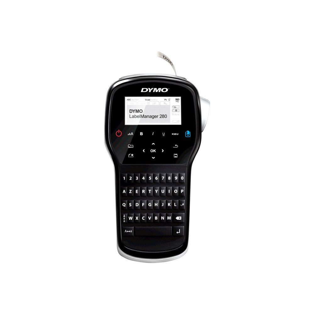 Newell Rubbermaid DYMO LabelMANAGER 280 - Kit - etikettskrivare - svartvit - termisk överföring