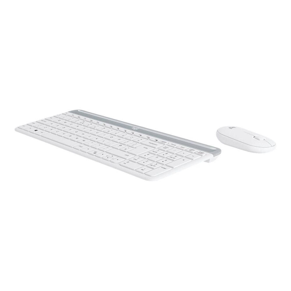 Logitech Logitech Slim Wireless Combo MK470 - sats med tangentbord och mus - Nordisk - offwhite Inmatningsenhet