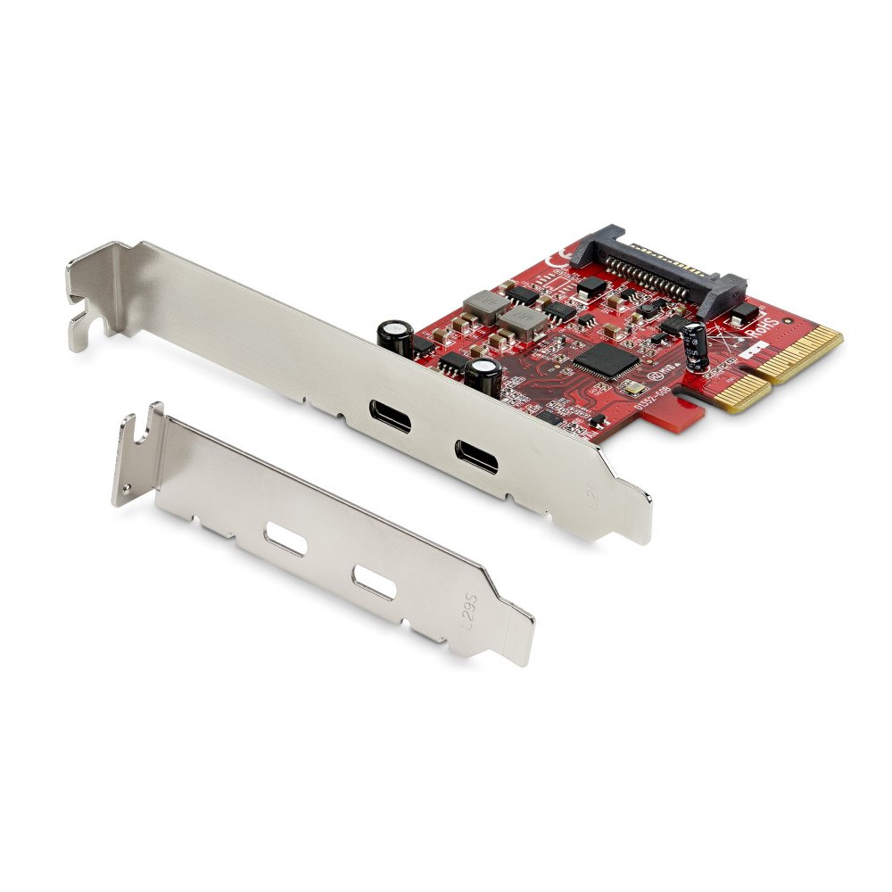 StarTech.com StarTech.com 2-ports PCIe USB 3.1-kort - 2x USB-C - USB 3.1 Gen 2 - Upp till 10 Gbit/s - USB-adapter - PCIe 3.0 x4 - USB...