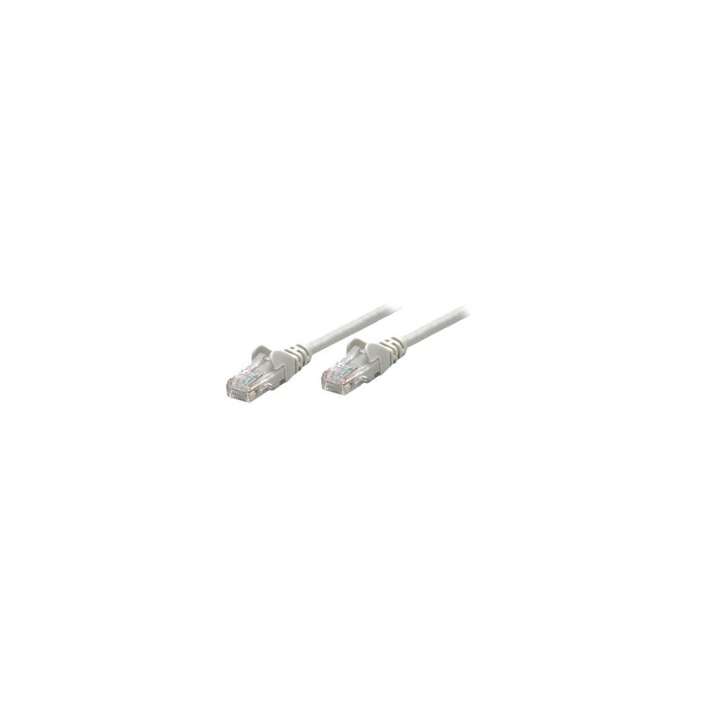 IC Intracom Intellinet Network Patch Cable, Cat5e, 10m, Grey, CCA, U/UTP, PVC, RJ45, Gold Plated Contacts, Snagless, Booted, Lifetim...