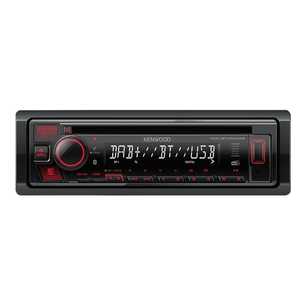 Kenwood Kenwood KDC-BT450DAB - Bil - CD-mottagare - inbyggd enhet - Enkel-DIN