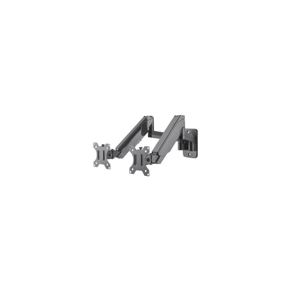 Manhattan Manhattan TV & Monitor Mount, Wall, Full Motion (Gas Spring), 2 screens, Screen Sizes: 17-32", Black, Dual Screen, VESA...