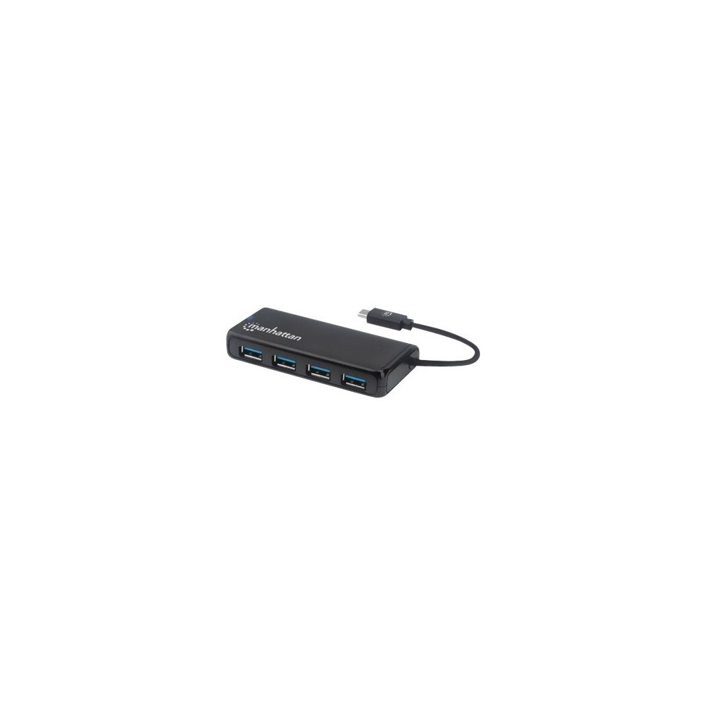 Manhattan Manhattan USB-C Dock/Hub, Ports (4): USB-A (x4), 5 Gbps (USB 3.2 Gen1 aka USB 3.0), External Power Supply Not Needed, Su...