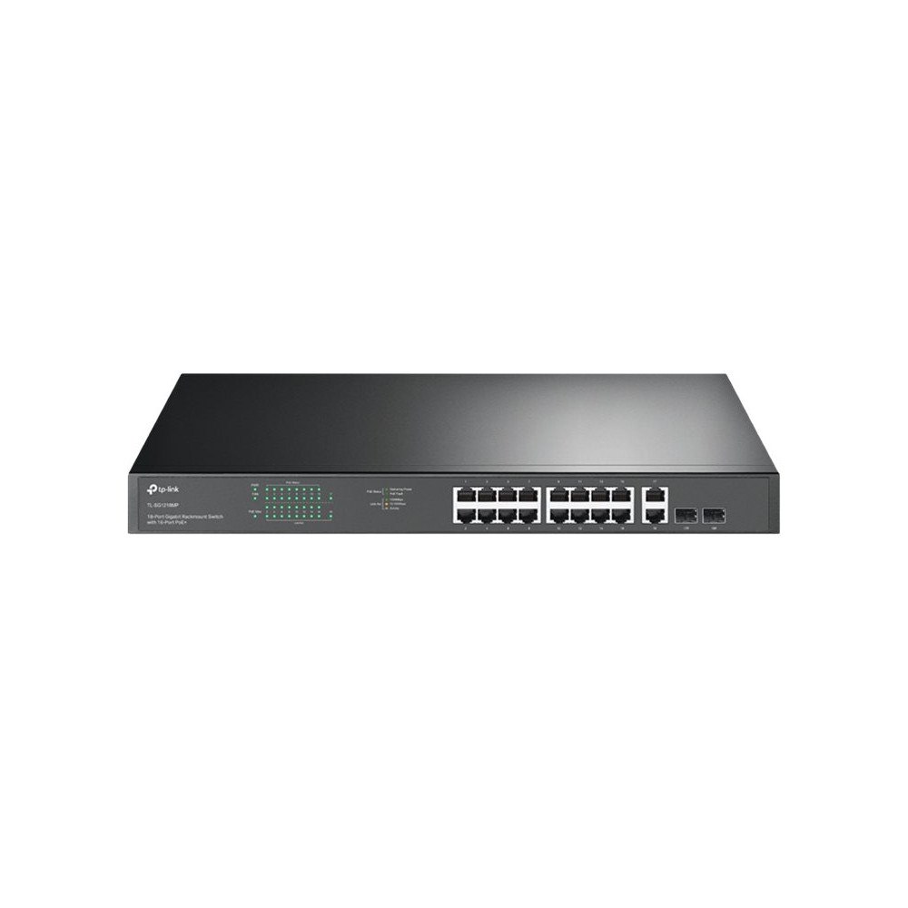 TP-LINK Technologies TP-Link JetStream TL-SG1218MP - V1 - switch - 18 portar - rackmonterbar