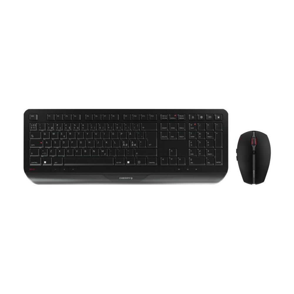 CHERRY CHERRY GENTIX DESKTOP - sats med tangentbord och mus - hela norden - svart Inmatningsenhet