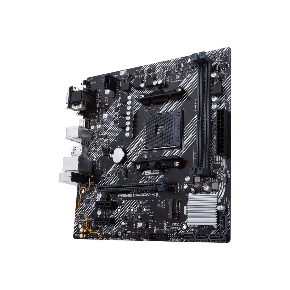ASUSTeK COMPUTER ASUS PRIME B450M-K II - moderkort - micro ATX - Socket AM4 - AMD B450