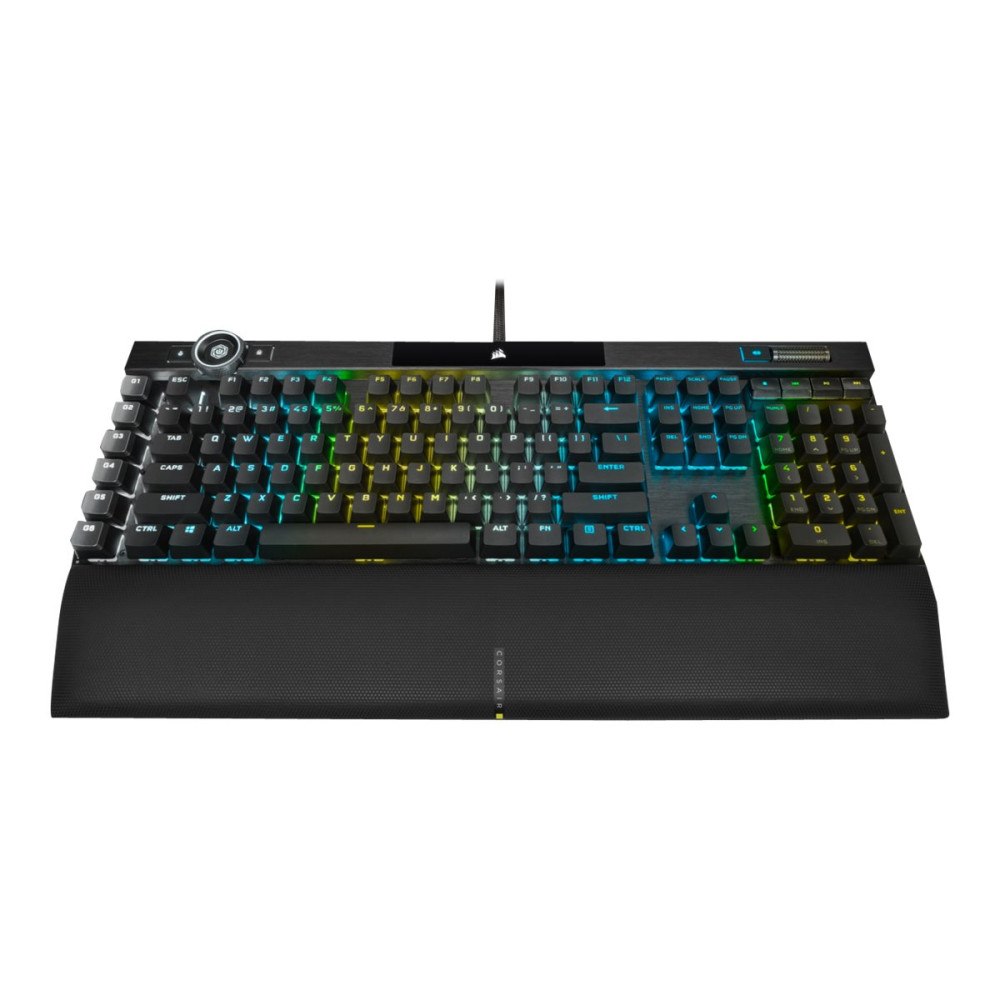 Corsair CORSAIR Gaming K100 RGB - tangentbord - tysk - eloxiderat svart borstad aluminium Inmatningsenhet