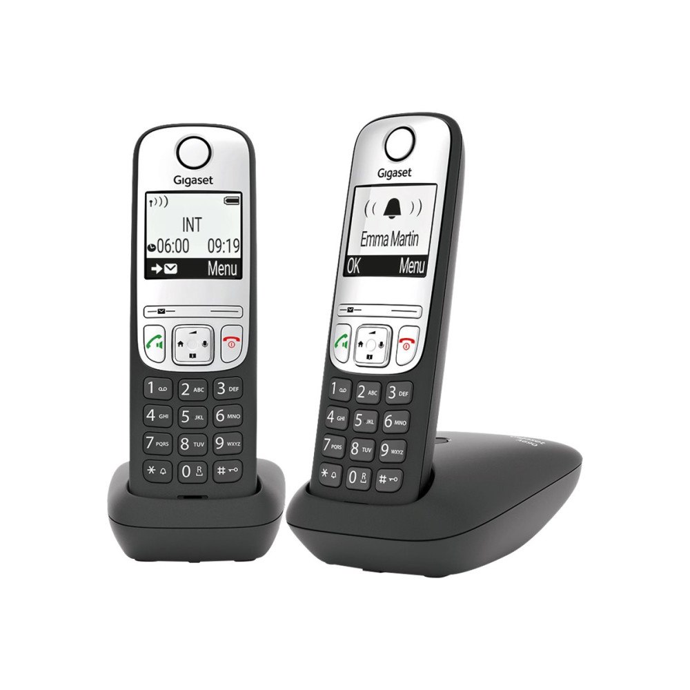 Gigaset Communications Gigaset A690 Duo - trådlös telefon med nummerpresentation + 1 extra handuppsättning - 3-riktad samtalsförmåg