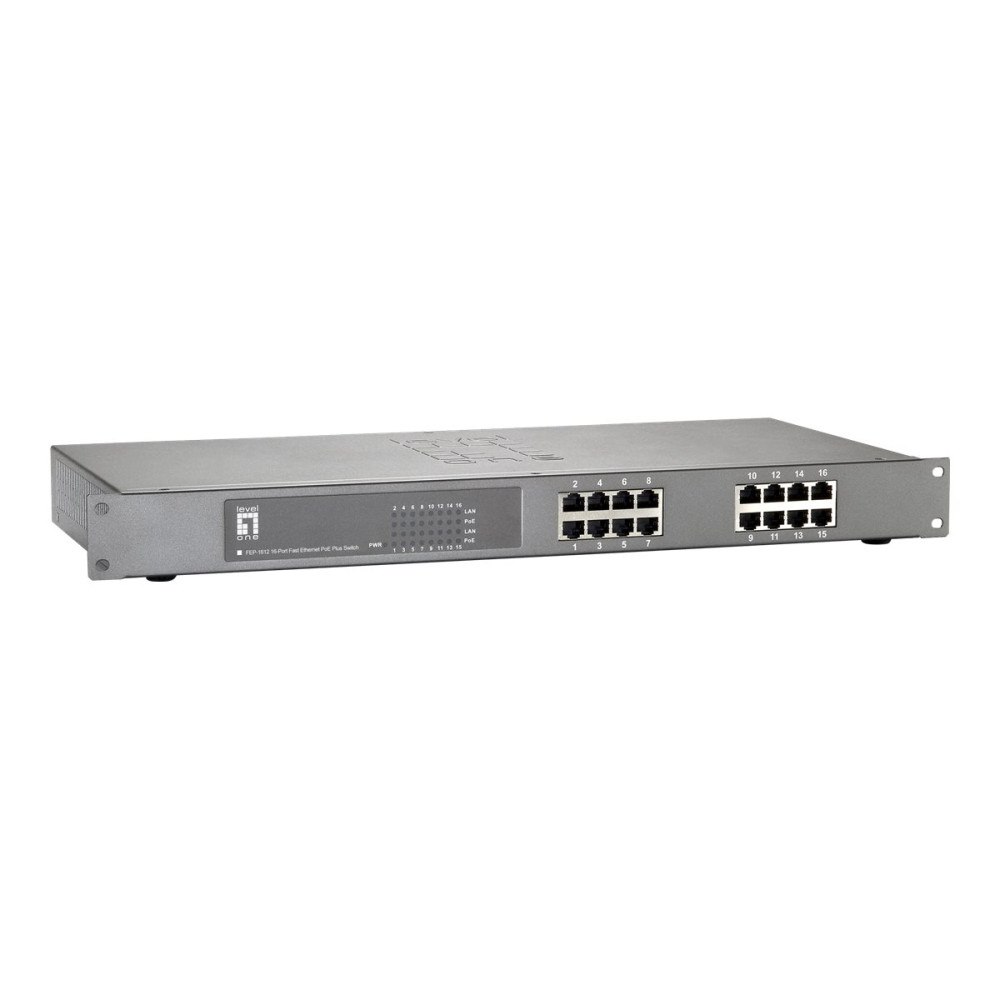 LevelOne LevelOne FEP-1612W120 - switch - 16 portar - rackmonterbar