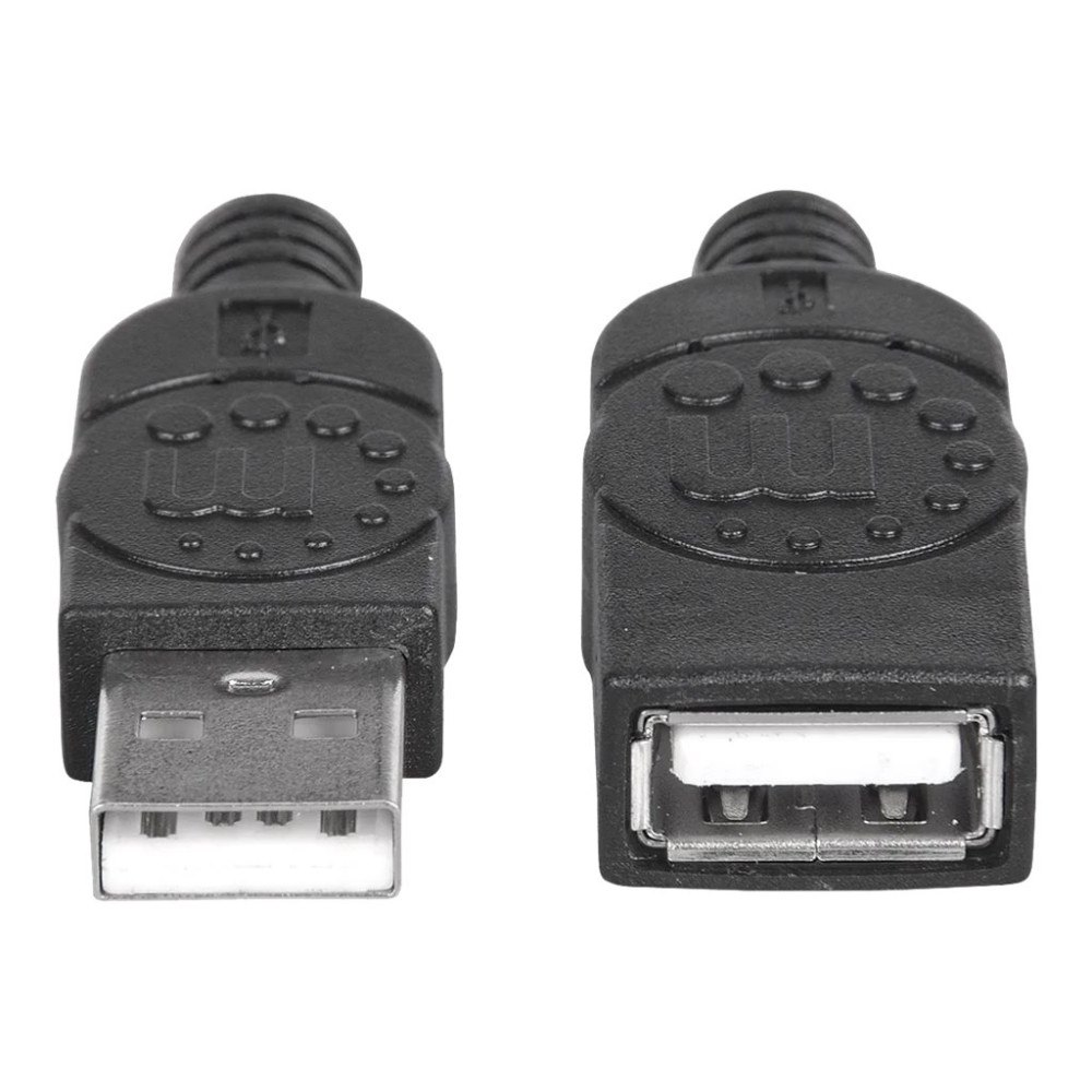 Manhattan Manhattan USB-A to USB-A Extension Cable, 1m, Male to Female, 480 Mbps (USB 2.0), Hi-Speed USB, Black, Lifetime Warranty...