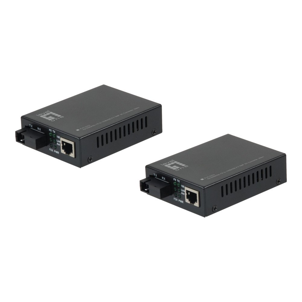 LevelOne LevelOne FVT-2202 - fibermediekonverterare - 10Mb LAN, 100Mb LAN