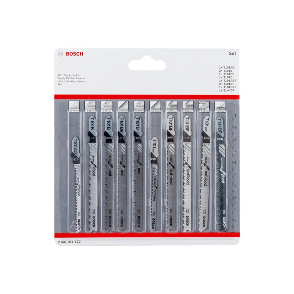 Bosch Group Bosch sticksågsbladsats - för trä, lövträ - 10 delar