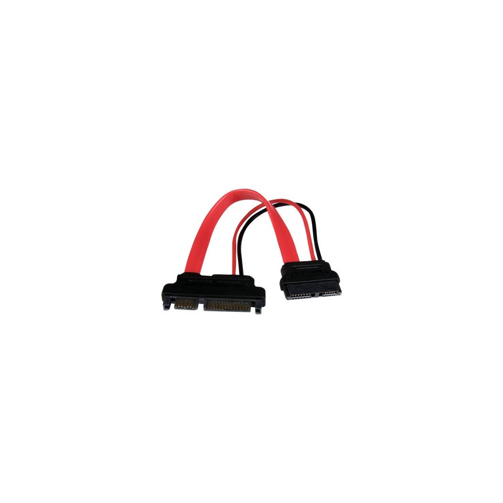 StarTech.com StarTech.com 6in Slimline SATA to SATA Adapter with Power - Slim SATA (F) to SATA (M) - Slimline Serial ATA to SATA (SLS...