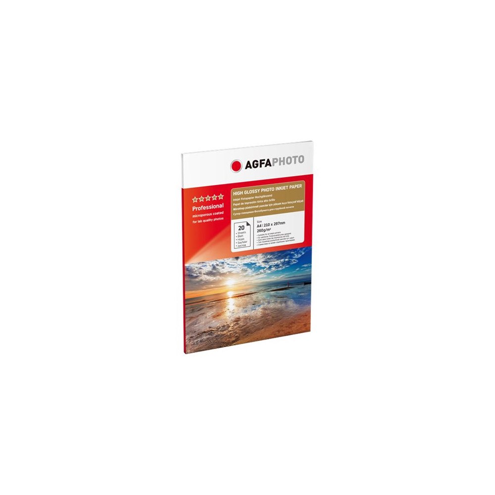 AGFAPHOTO AgfaPhoto - fotopapper - högblank - 20 ark - A4 - 260 g/m²
