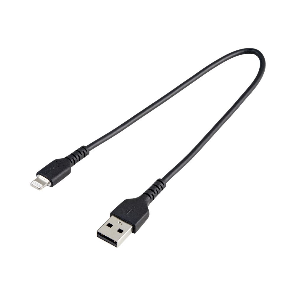 StarTech.com StarTech.com 30cm tålig, svart USB-A till Blixtkabel - Hård, tålig aramifiber USB typ A till Blixtladdare/synkron ströms...