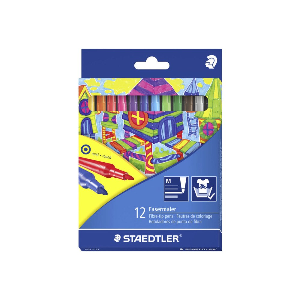 STAEDTLER STAEDTLER Noris colour - färgpenna - svart, röd, blå, grön, ljusblå, orange, magenta, persika, Van Dyck-brun, ljusgul, m...