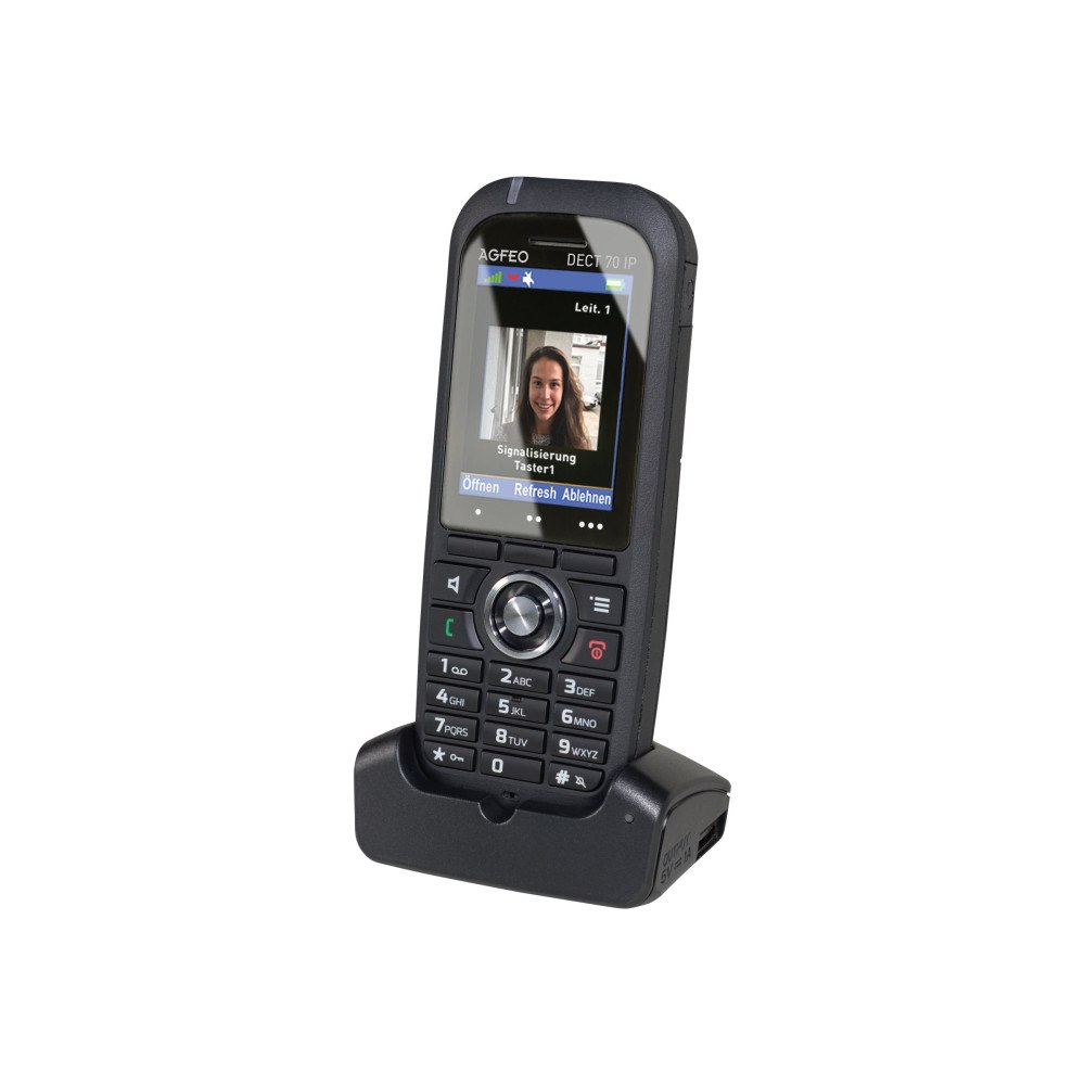 AGFEO Telekommunikation AGFEO DECT 70 IP - trådlös förlängningshandenhet - med Bluetooth interface
