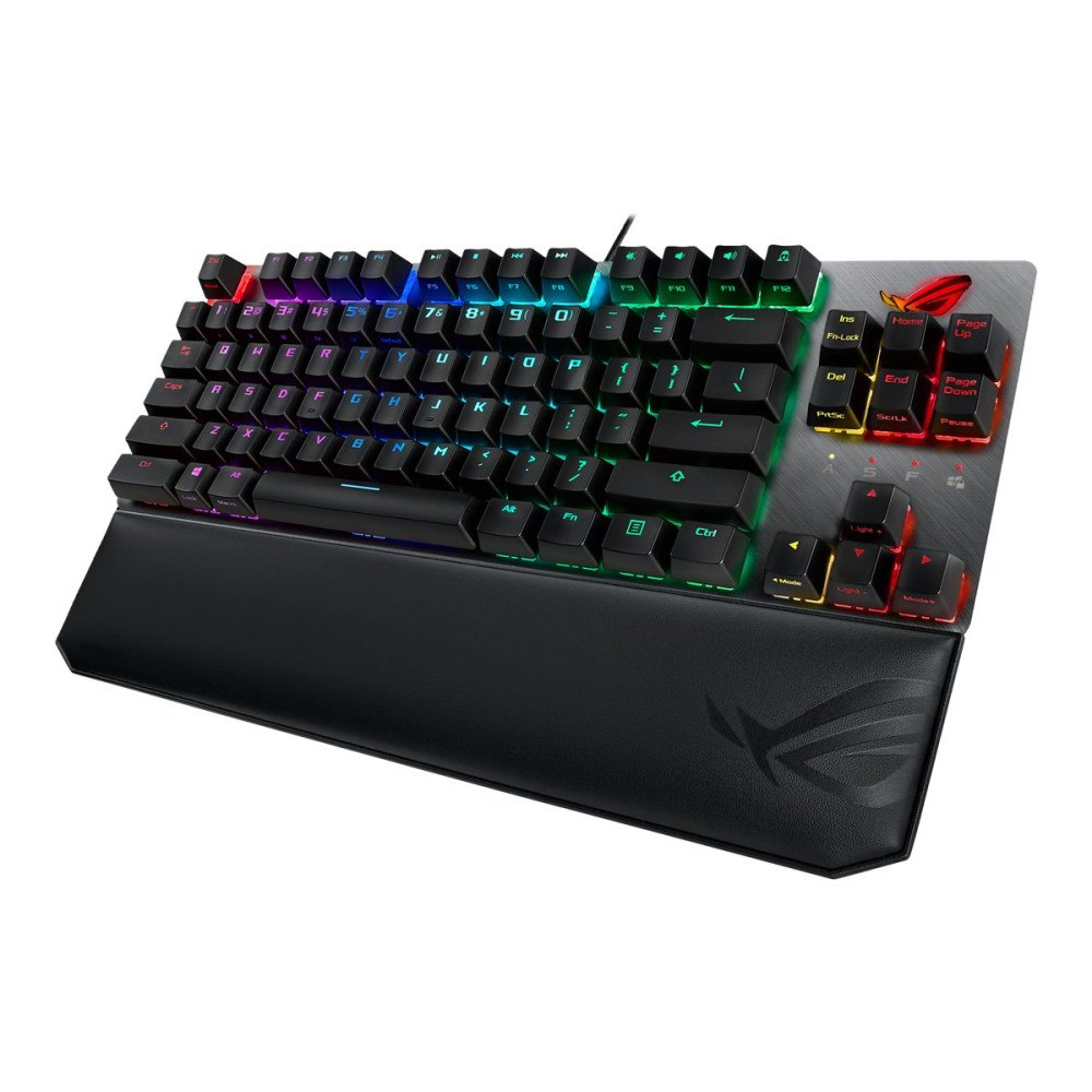 ASUSTeK COMPUTER ASUS ROG Strix Scope TKL Deluxe - tangentbord - tysk - grå, svart Inmatningsenhet