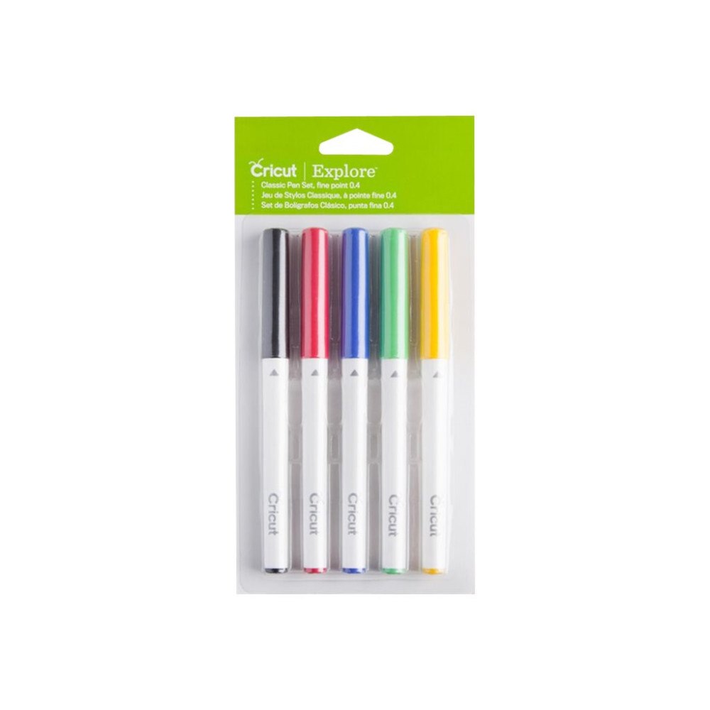 Cricut Cricut Explore Classic - kulspetspenna - svart, röd, blå, grön, gul (paket om 5)