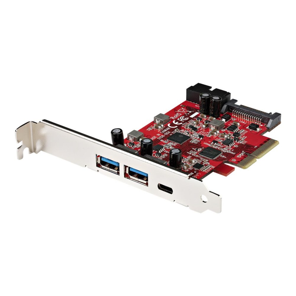 StarTech.com StarTech.com 5-ports USB PCIe-kort - 10 Gbps USB 3.1 Gen 2 PCIe-kort med 1x USB-C och 2x USB-A - 1x 2-ports IDC (intern...