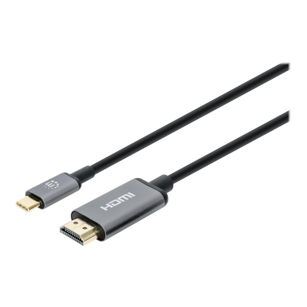 Manhattan Manhattan USB-C to HDMI Cable, 4K@30Hz, 2m, Black, Male to Male, Three Year Warranty, Polybag - adapterkabel - 2 m