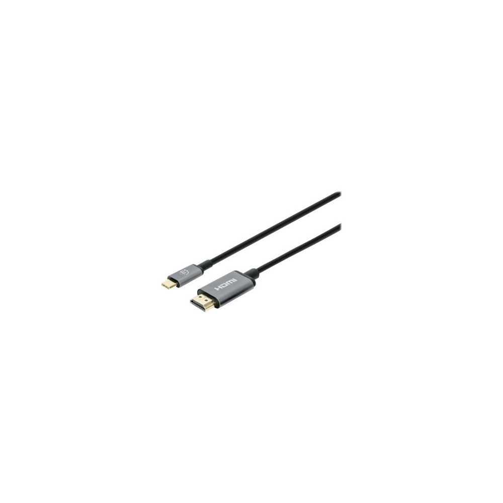 Manhattan Manhattan USB-C to HDMI Cable, 4K@60Hz, 1m, Black, Male to Male, Three Year Warranty, Polybag - adapterkabel - HDMI / US...
