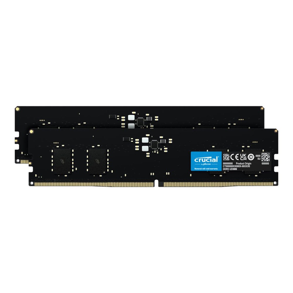 Crucial Crucial - DDR5 - sats - 16 GB: 2 x 8 GB - DIMM 288-pin - 4800 MHz / PC5-38400 - ej buffrad