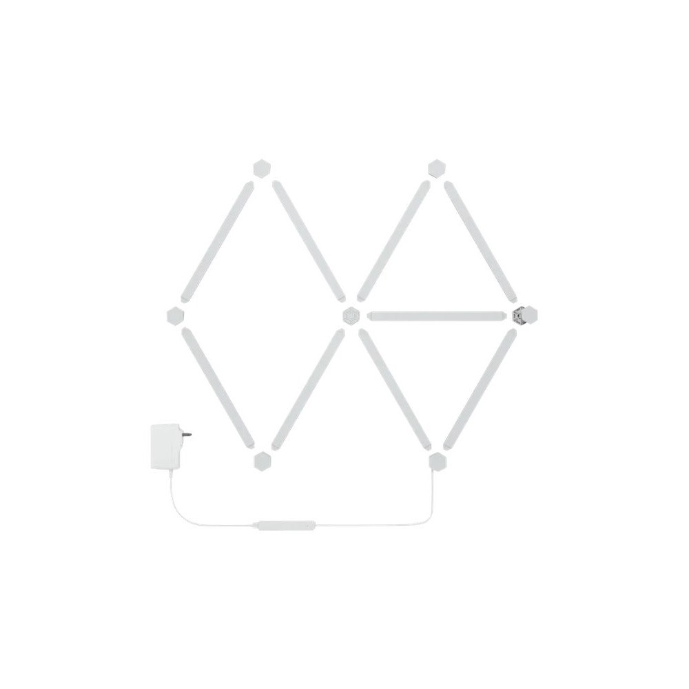 Nanoleaf Nanoleaf Lines Starter Kit - trådlös belysningsuppsättning - LED x 9 - 2 W - RGBW-lampa - 1200-6500 K