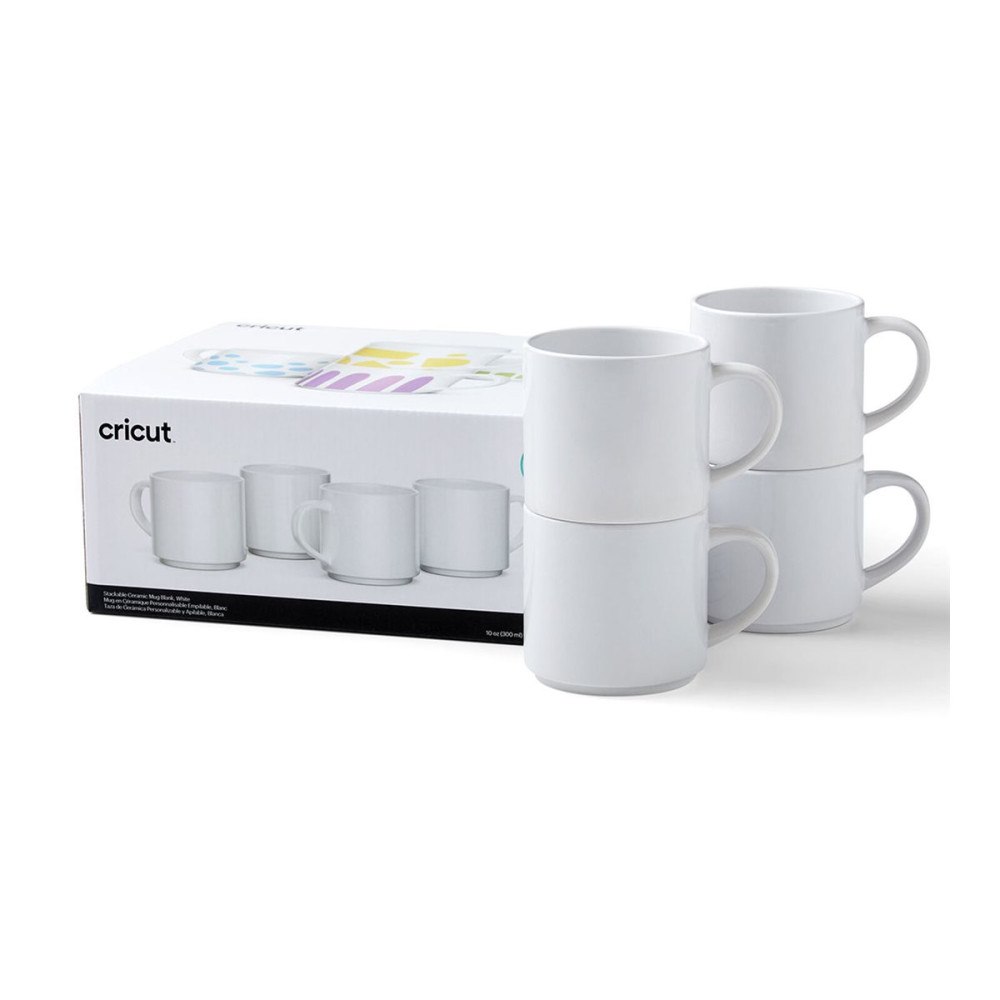 Cricut Cricut - unfinished mug - vit - keramik (paket om 4)
