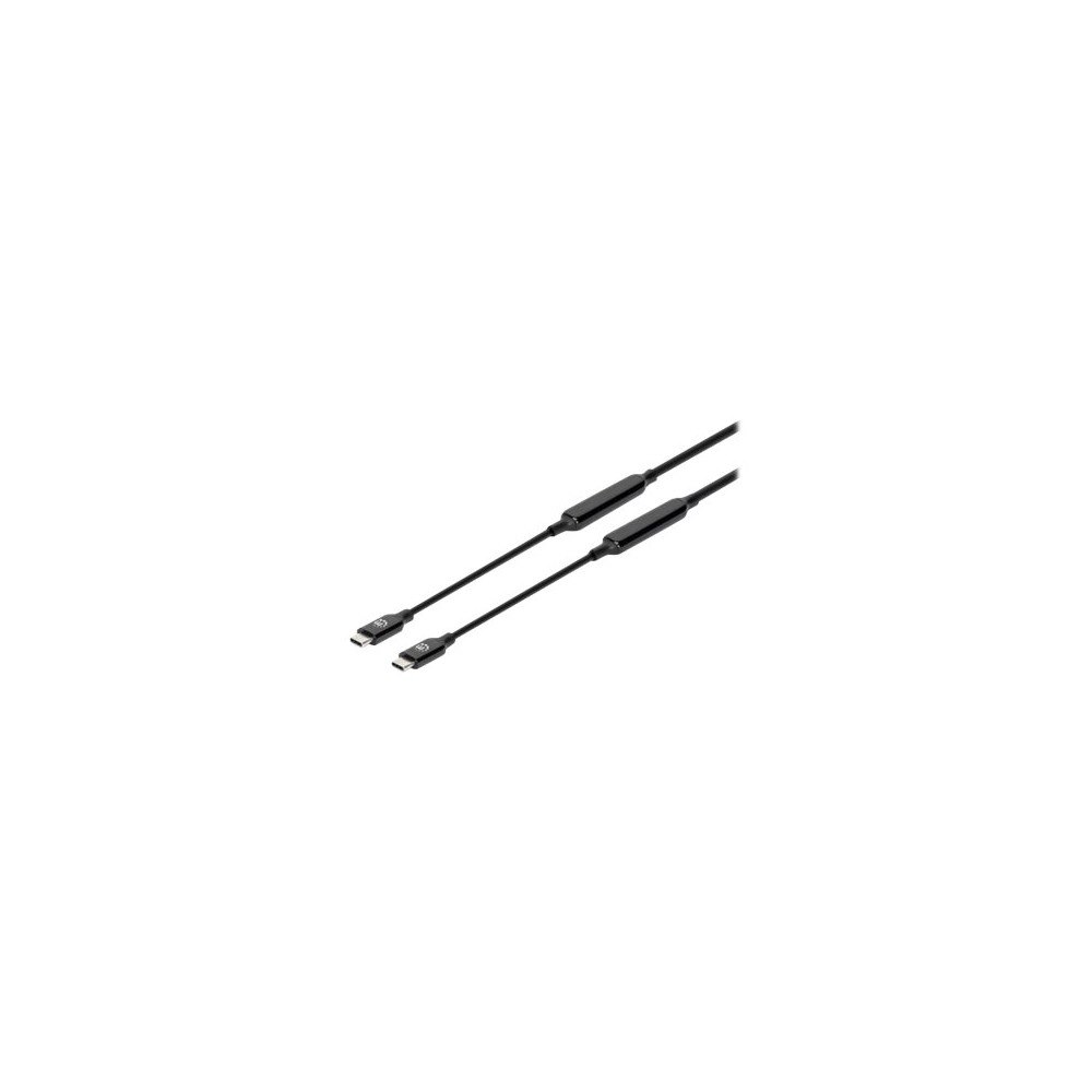 Manhattan Manhattan USB-C to USB-C Cable, 5m, Active, Male to Male, Black, 10 Gbps (USB 3.2 Gen2 aka USB 3.1), 3A (fast charging),...