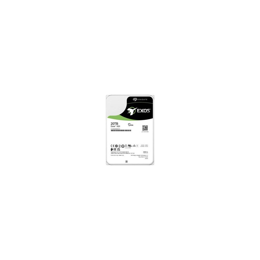 Seagate Seagate Exos X20 ST20000NM002D - hårddisk - 20 TB - SAS 12Gb/s