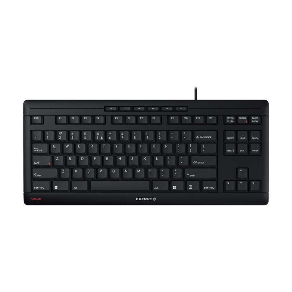CHERRY CHERRY STREAM KEYBOARD TKL - tangentbord - USA med eurosymbol - svart Inmatningsenhet