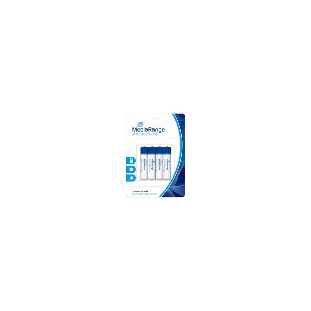 MediaRange MediaRange Premium batteri - 4 x AAA - alkaliskt