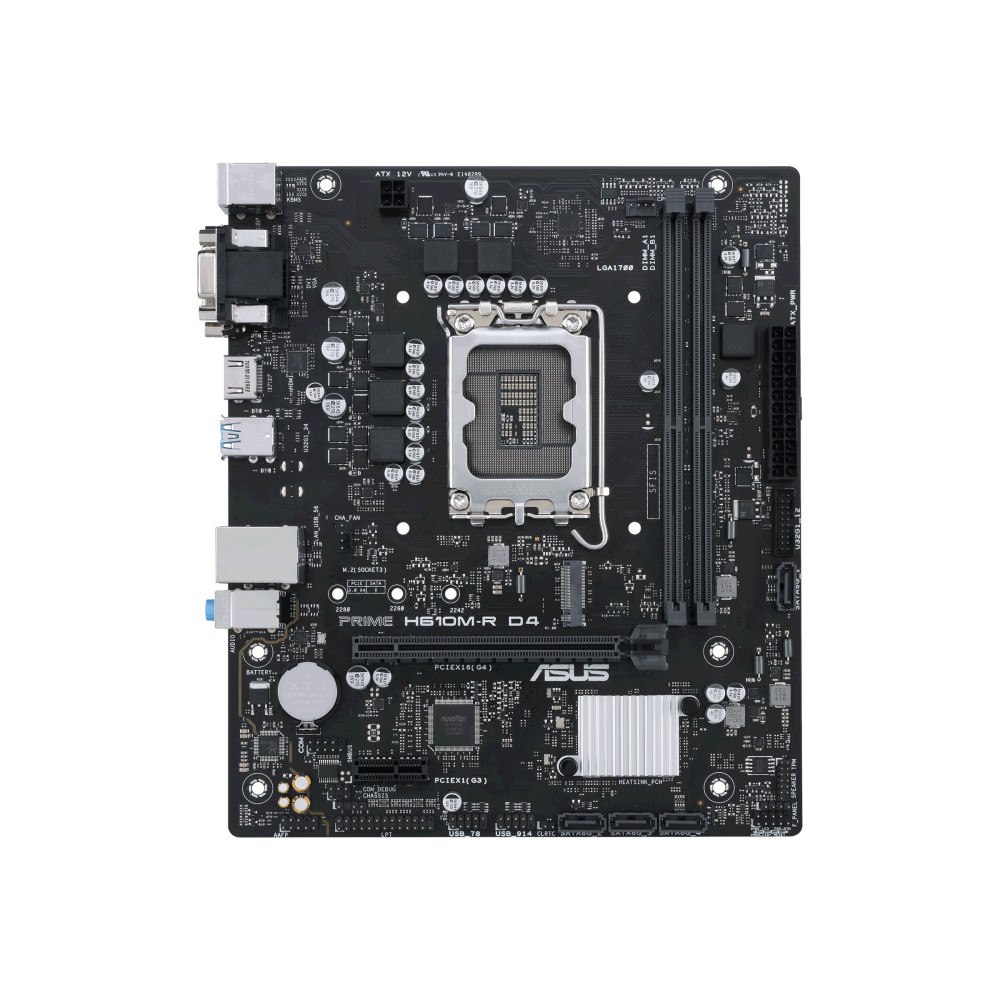 ASUSTeK COMPUTER ASUS PRIME H610M-R D4 - moderkort - micro ATX - LGA1700-uttag - H610