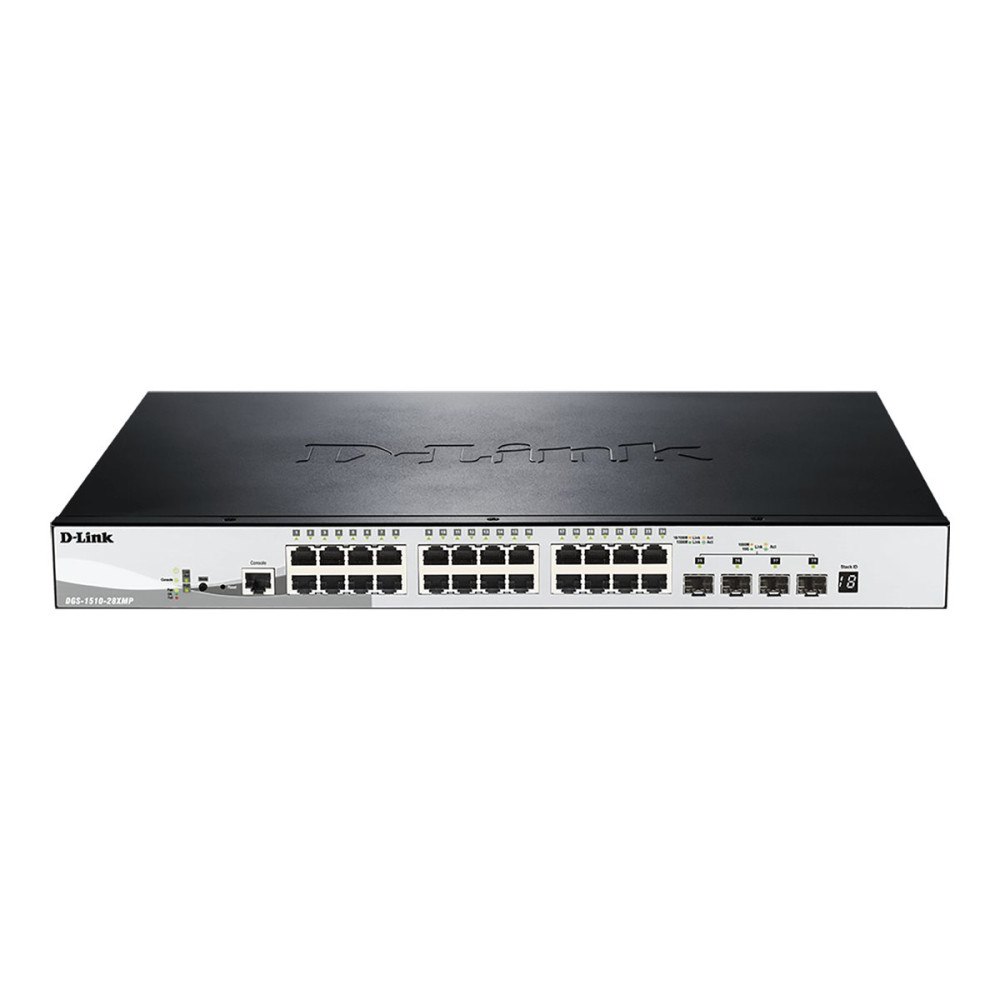D-Link D-Link DGS 1510-28XMP - switch - 28 portar - smart - rackmonterbar