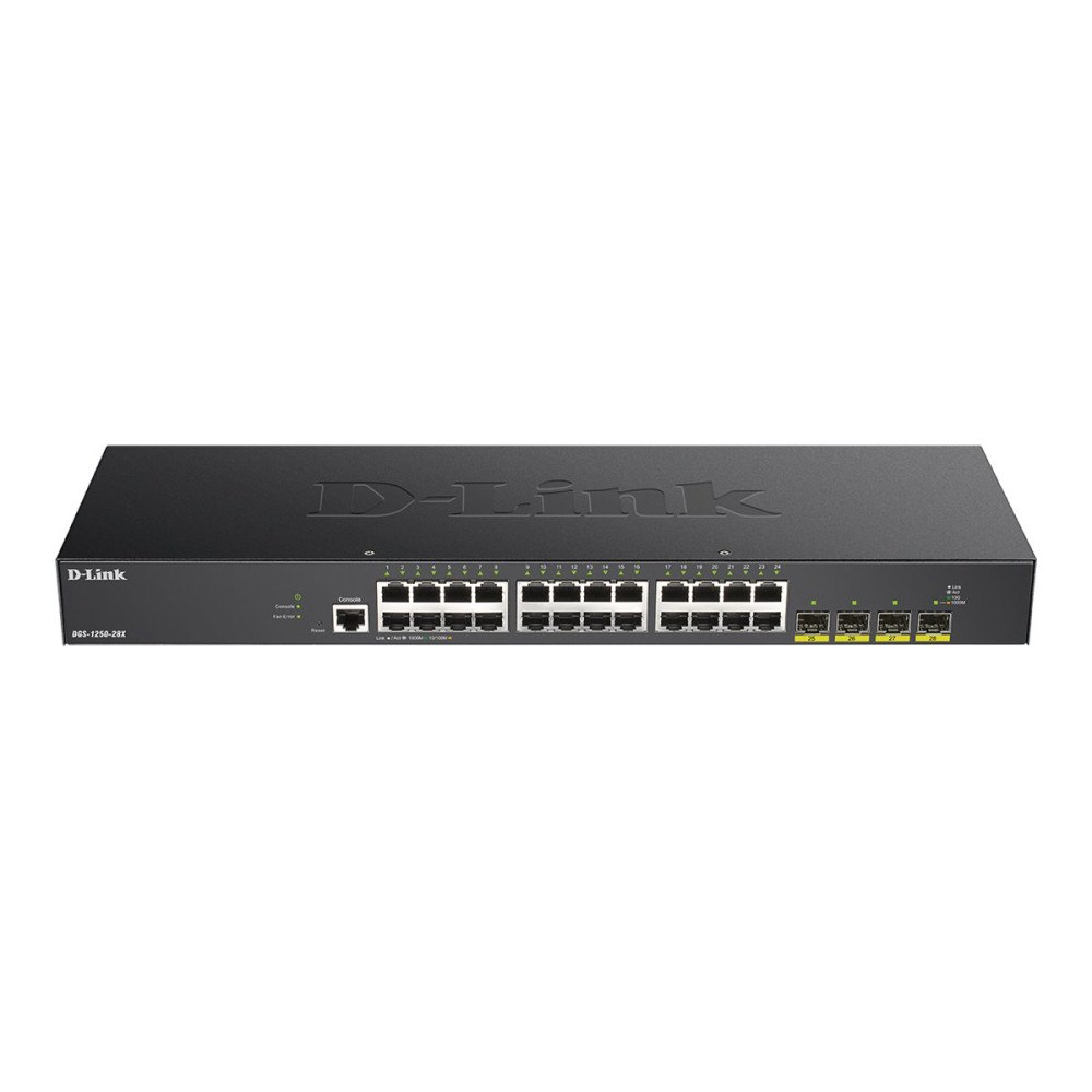 D-Link D-Link DGS 1250-28X - switch - 28 portar - smart - rackmonterbar