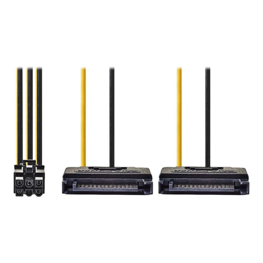 NEDIS Nedis - strömadapter - 6-stifts PCIe-ström till SATA-ström - 15 cm