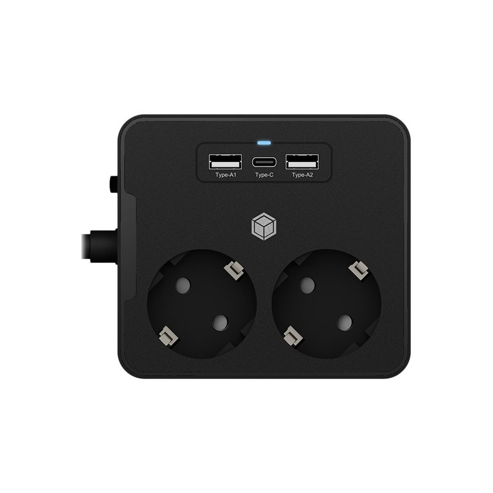RaidSonic Technology ICY BOX IB-MPS2220B-CH - effektband - for desk or wall mounting, with USB charger